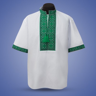 Embroidered shirt "Summer in Green"
